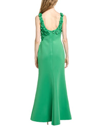 Badgley Mischka Cutout Appliques Gown