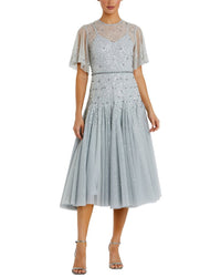 Mac Duggal Flounce Midi Dress