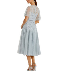 Mac Duggal Flounce Midi Dress