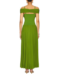 Vera Dolini Solid Maxi Dress