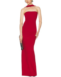 Vera Dolini Solid Maxi Dress