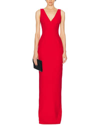 Vera Dolini Solid Maxi Dress