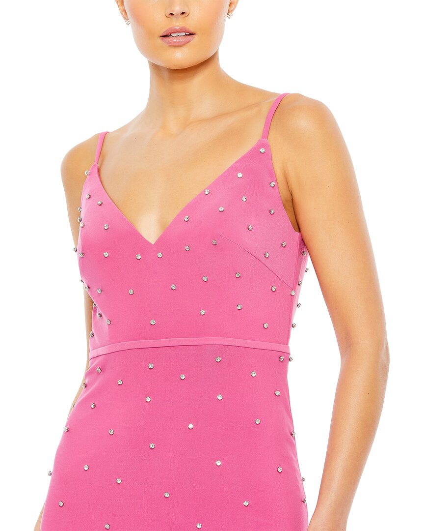 Mac Duggal Rhinestone Embellished V-Neck Gown