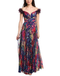 Marchesa Notte Off-The-Shoulder Gown