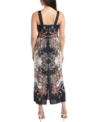 Marchesa Notte Twill Square Neck Sleeveless Dress