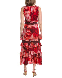 Marchesa Notte V-Neck Maxi Dress