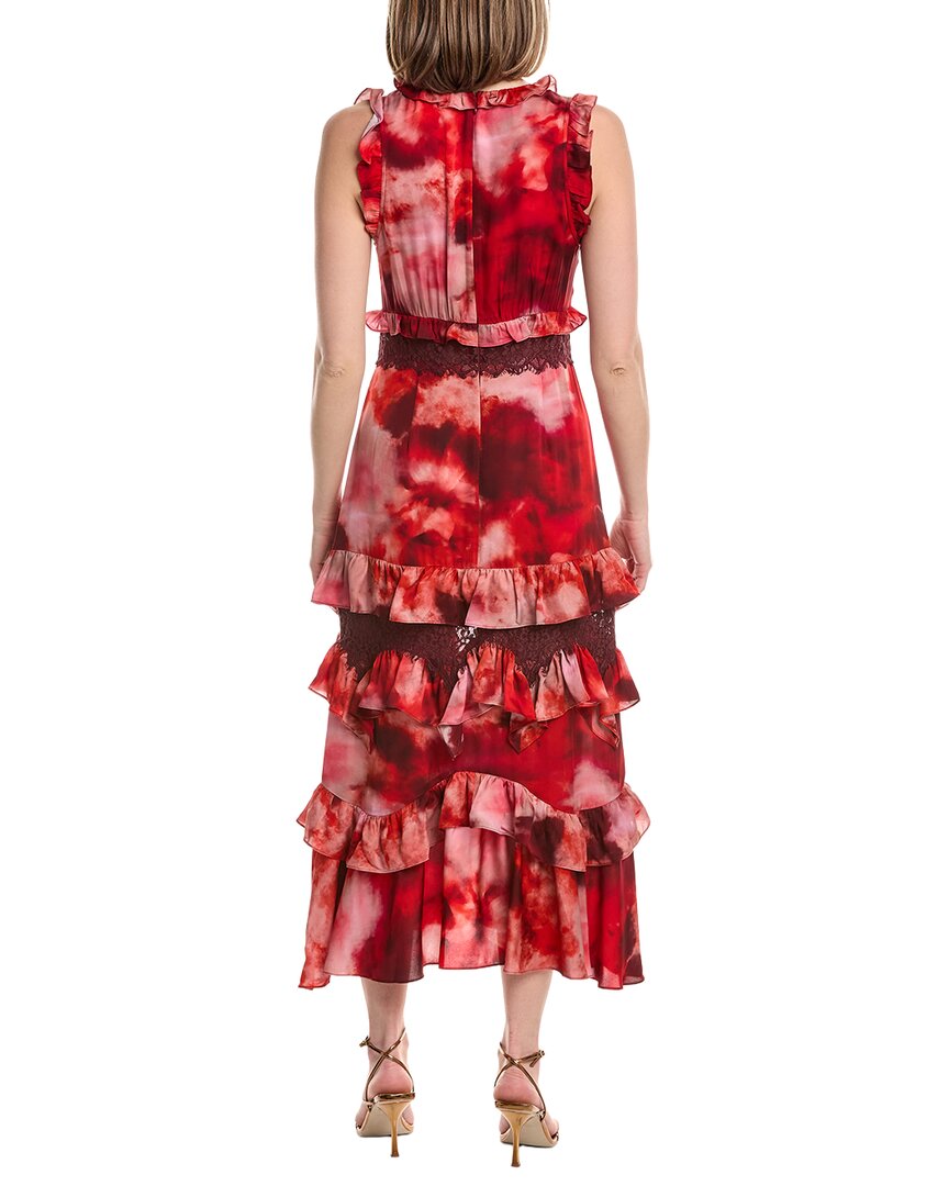 Marchesa Notte V-Neck Maxi Dress