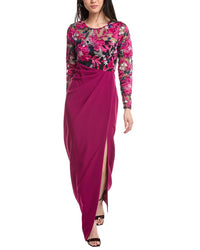 Marchesa Notte Embroidered Gown