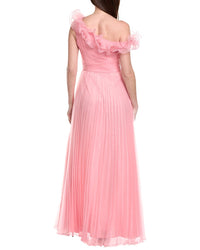 Marchesa Notte Scuplted Wave A-Line Dress