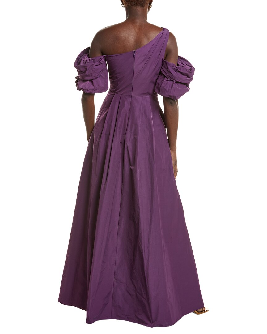Marchesa Notte Off-The-Shoulder Taffeta Gown