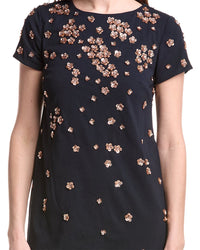 Adrianna Papell Short Sleeve Midi Dress