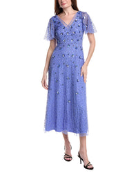 Adrianna Papell Short Sleeve Midi Dress