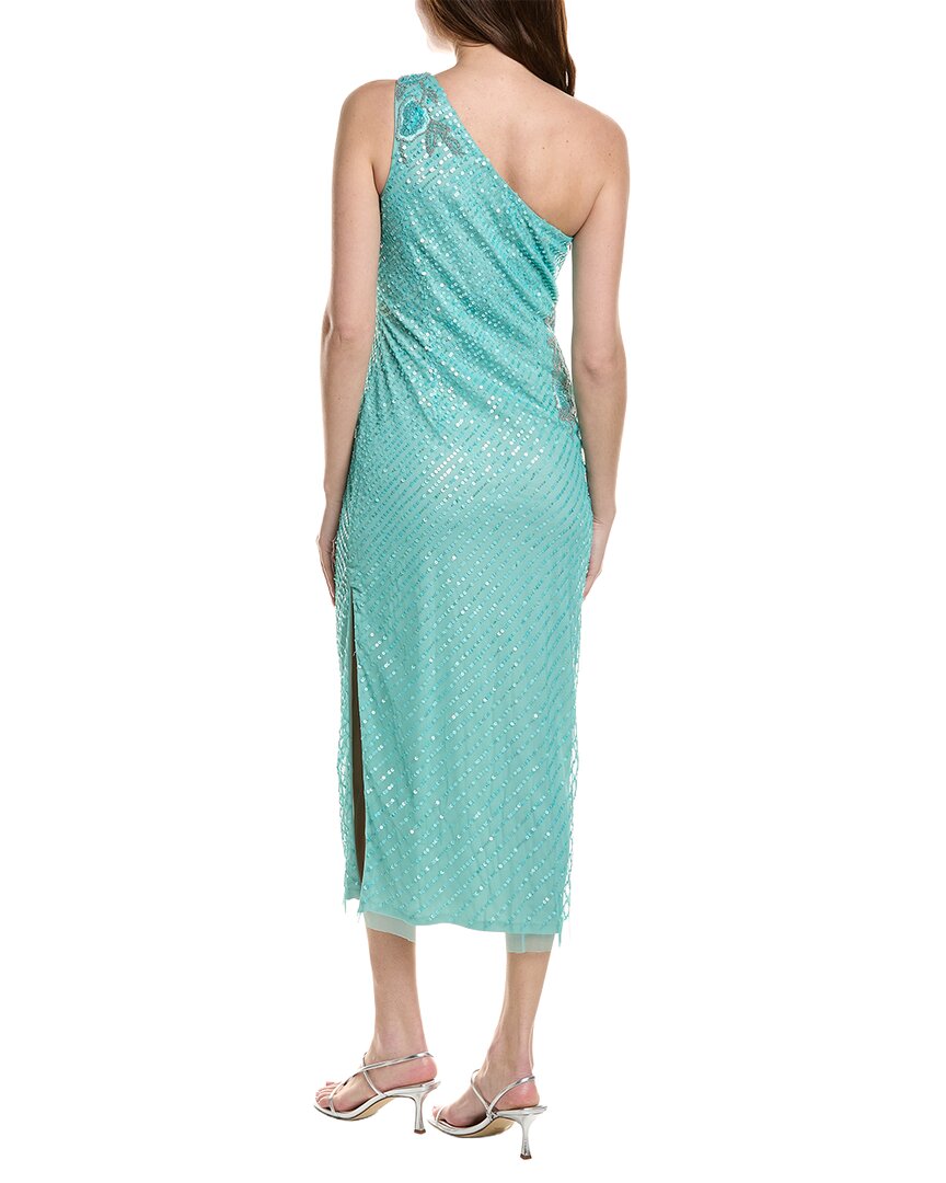 Adrianna Papell Sleeveless One Shoulder Midi Dress