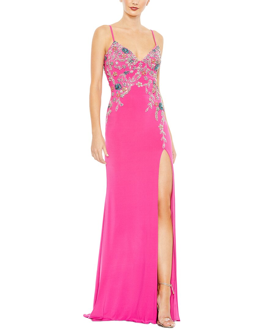 Mac Duggal Mac Duggal Multi Color Beaded Floral Cami Gown