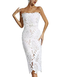 Amina Glam Solid Midi Dress
