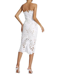Amina Glam Solid Midi Dress