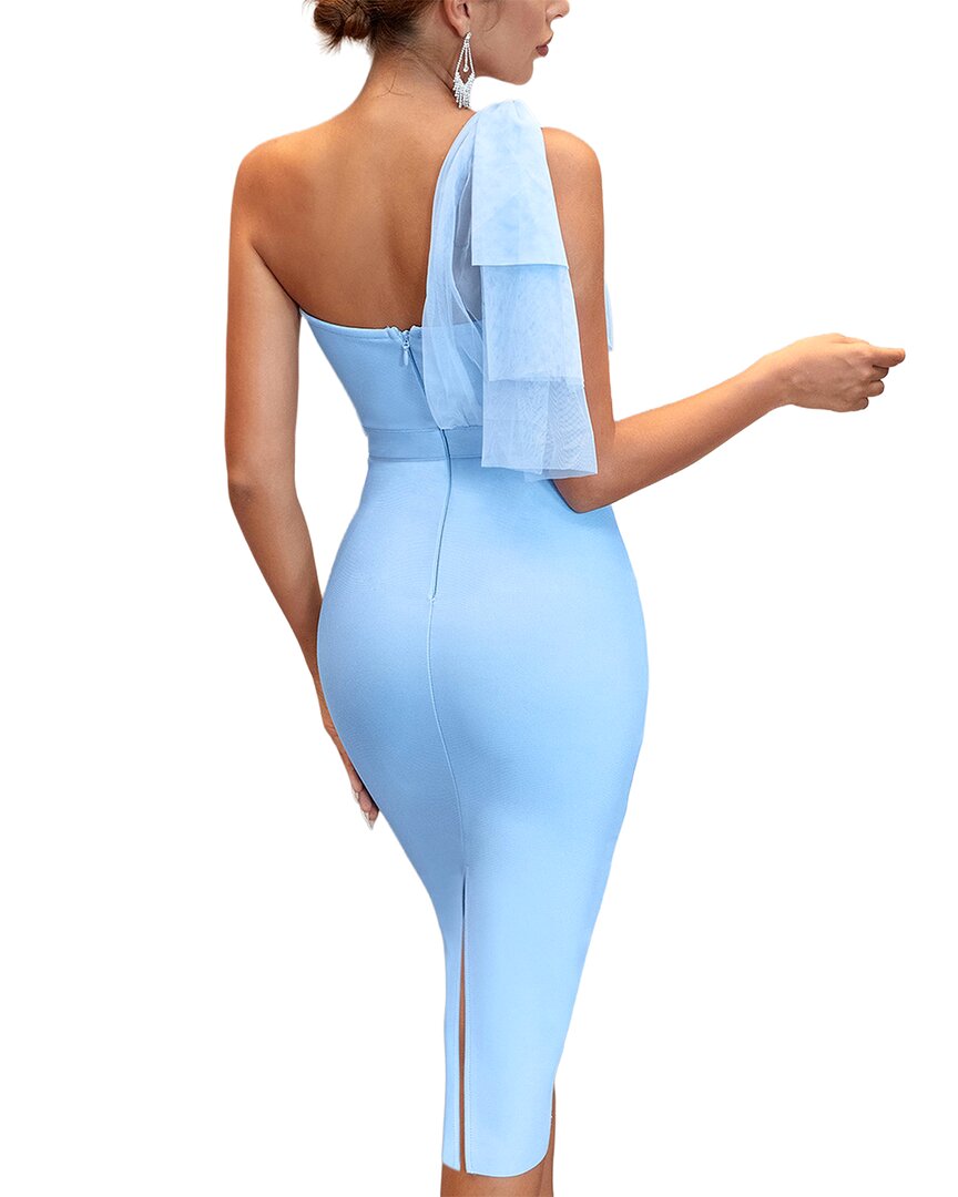 Amina Glam Solid Midi Dress