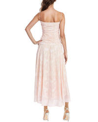 Jewel Badgley Mischka Cowl Bodice Midi Dress