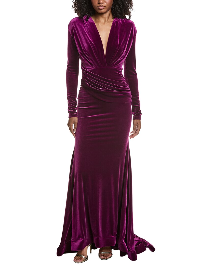 Issue New York Velvet High-Low Gown