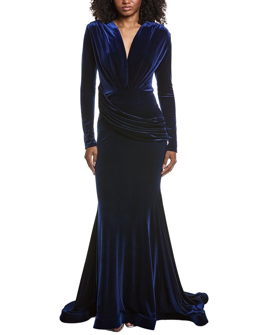 Issue New York Velvet High-Low Gown