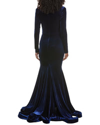 Issue New York Velvet High-Low Gown