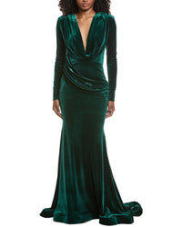 Issue New York Velvet High-Low Gown