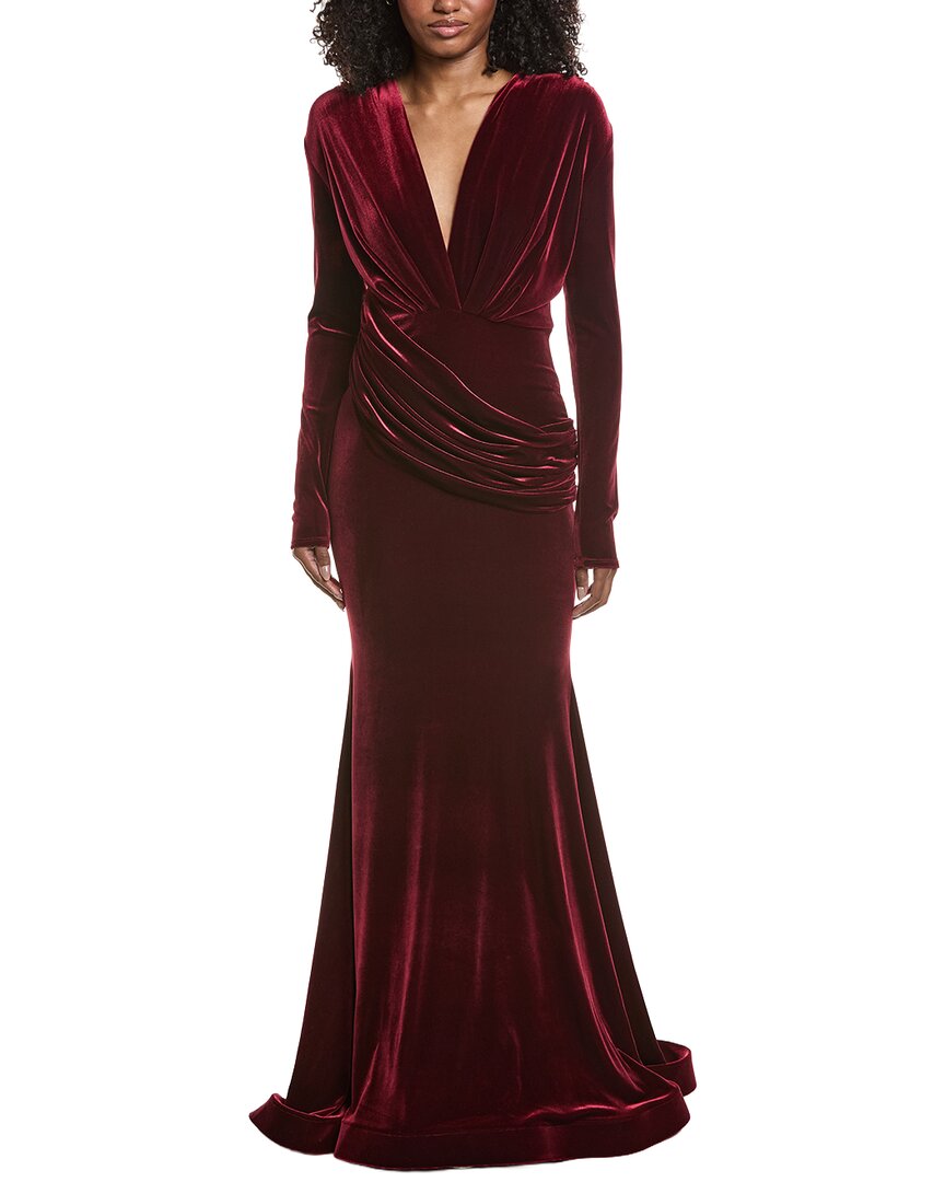 Issue New York Velvet High-Low Gown