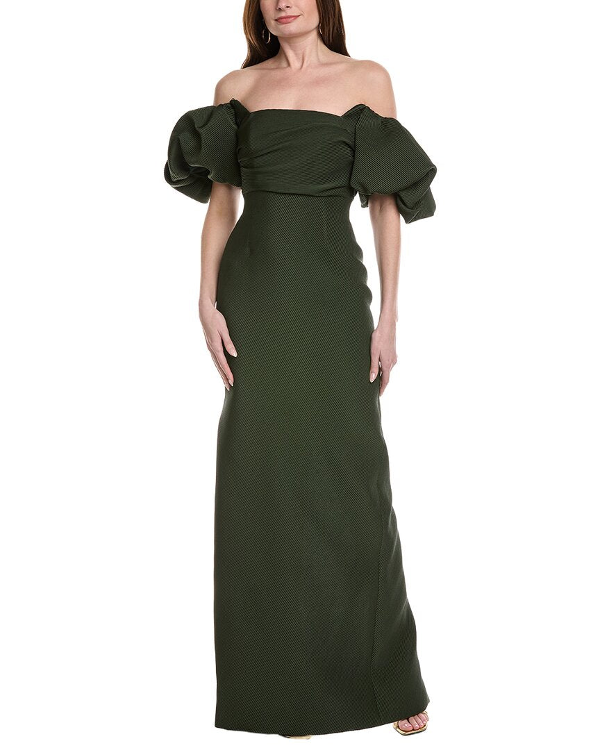 Lela Rose Thelma Silk-Blend Gown