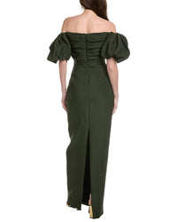 Lela Rose Thelma Silk-Blend Gown