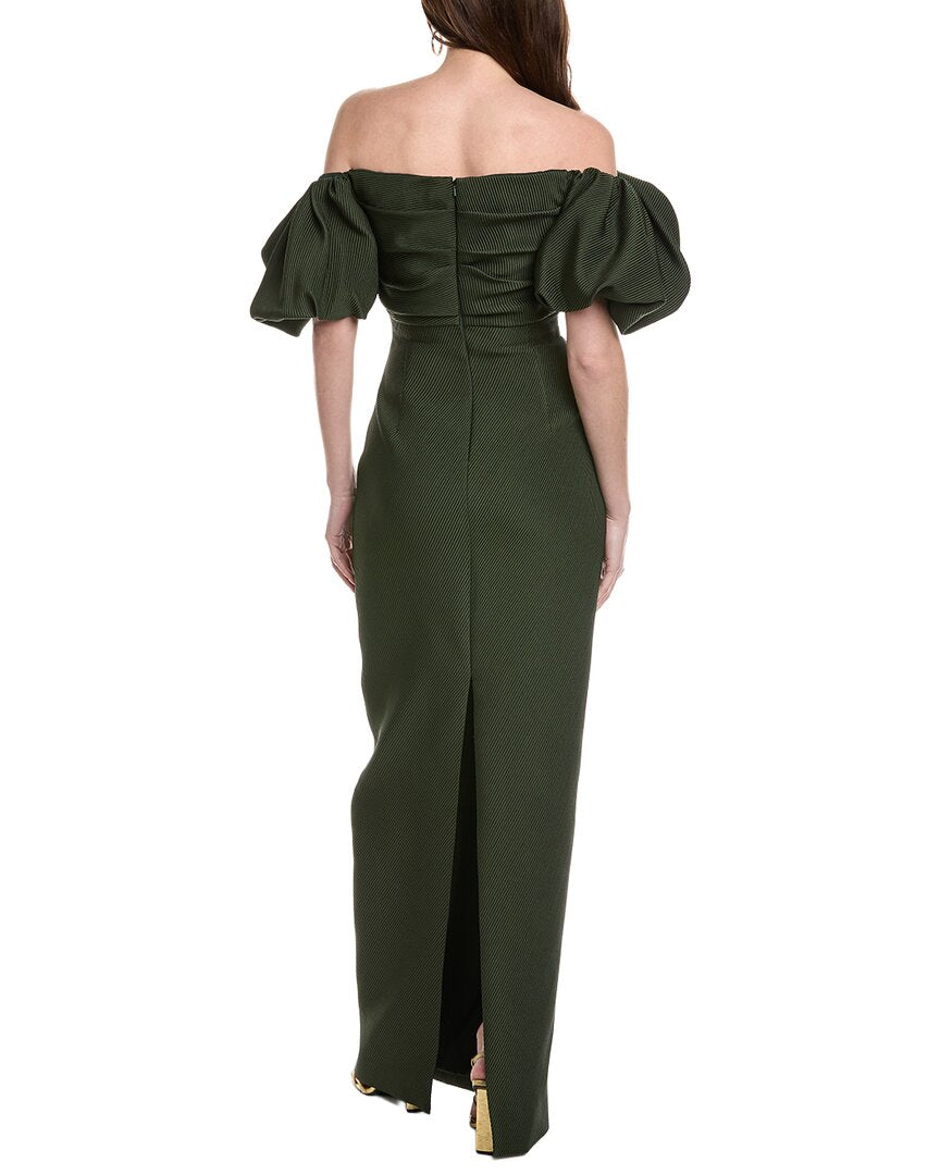Lela Rose Thelma Silk-Blend Gown
