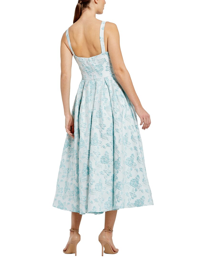 Mac Duggal Sleeveless Large Bow Detail Floral Brocade Dress
