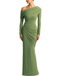 Gabriela Rich Solid Maxi Dress