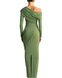 Gabriela Rich Solid Maxi Dress