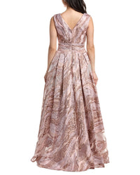 Tadashi Shoji Fontaine Gilded Ball Gown