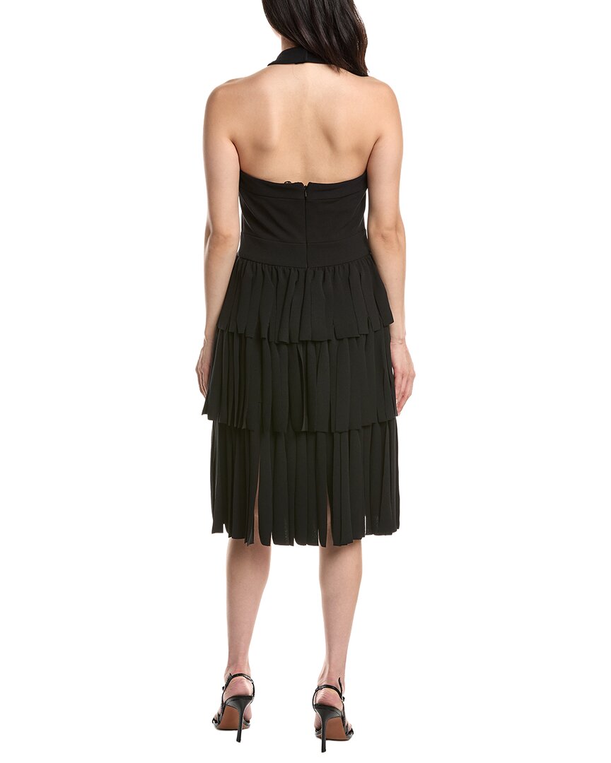 Tadashi Shoji Darla Fringe Halter Dress