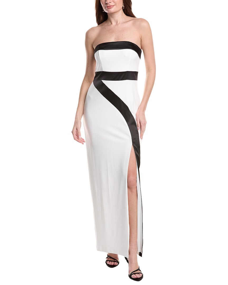 Adrianna Papell Colorblocked Crepe Gown
