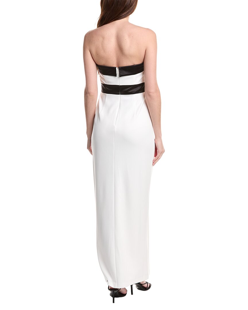 Adrianna Papell Colorblocked Crepe Gown