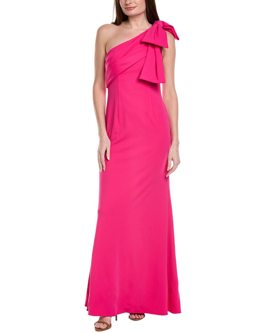 Adrianna Papell Stretch Crepe One-Shoulder Mermaid Gown