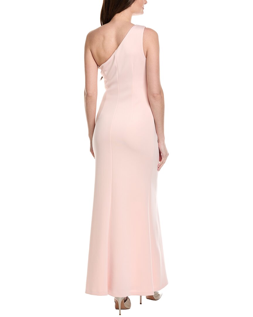 Adrianna Papell One-Shoulder Stretch Rosette Gown