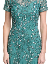 Adrianna Papell Bead & Sequin Maxi Dress