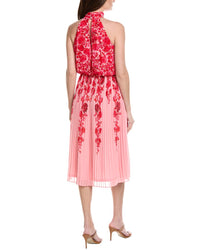 Adrianna Papell Pleated Chiffon Dress