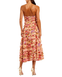 Mac Duggal Ruffle Strapless Midi Dress