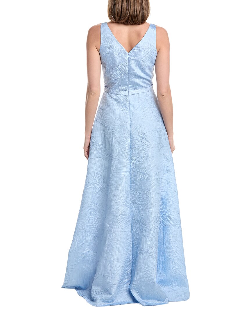 Rene Ruiz Swoop Neck A-Line Gown