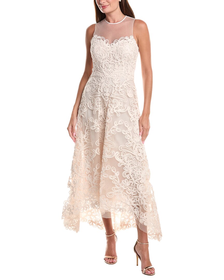 Teri Jon by Rickie Freeman Teri Jon By Rickie Freeman Macrame Tulle High-Low Dress