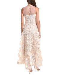 Teri Jon by Rickie Freeman Teri Jon By Rickie Freeman Macrame Tulle High-Low Dress