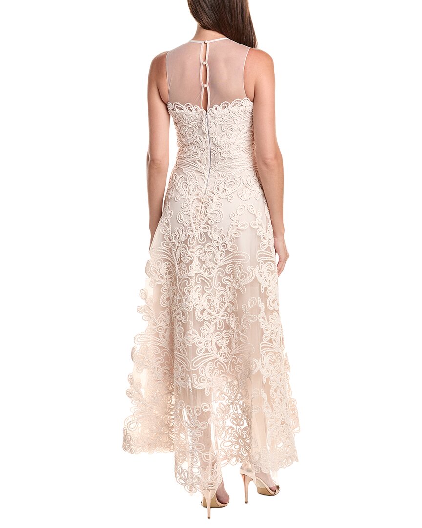 Teri Jon by Rickie Freeman Teri Jon By Rickie Freeman Macrame Tulle High-Low Dress