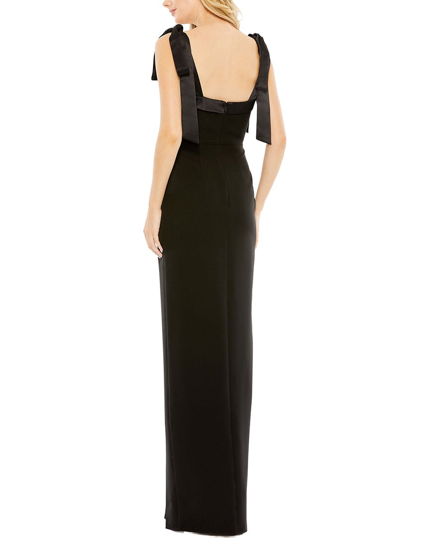 Mac Duggal Tie Strap Slit Gown