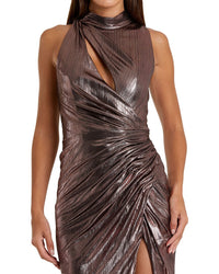 Mac Duggal High Neck Sleeveless Gown
