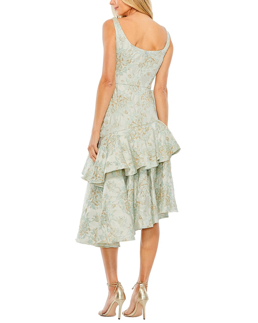 Mac Duggal Rose Detail Asymmetrical Brocade Dress