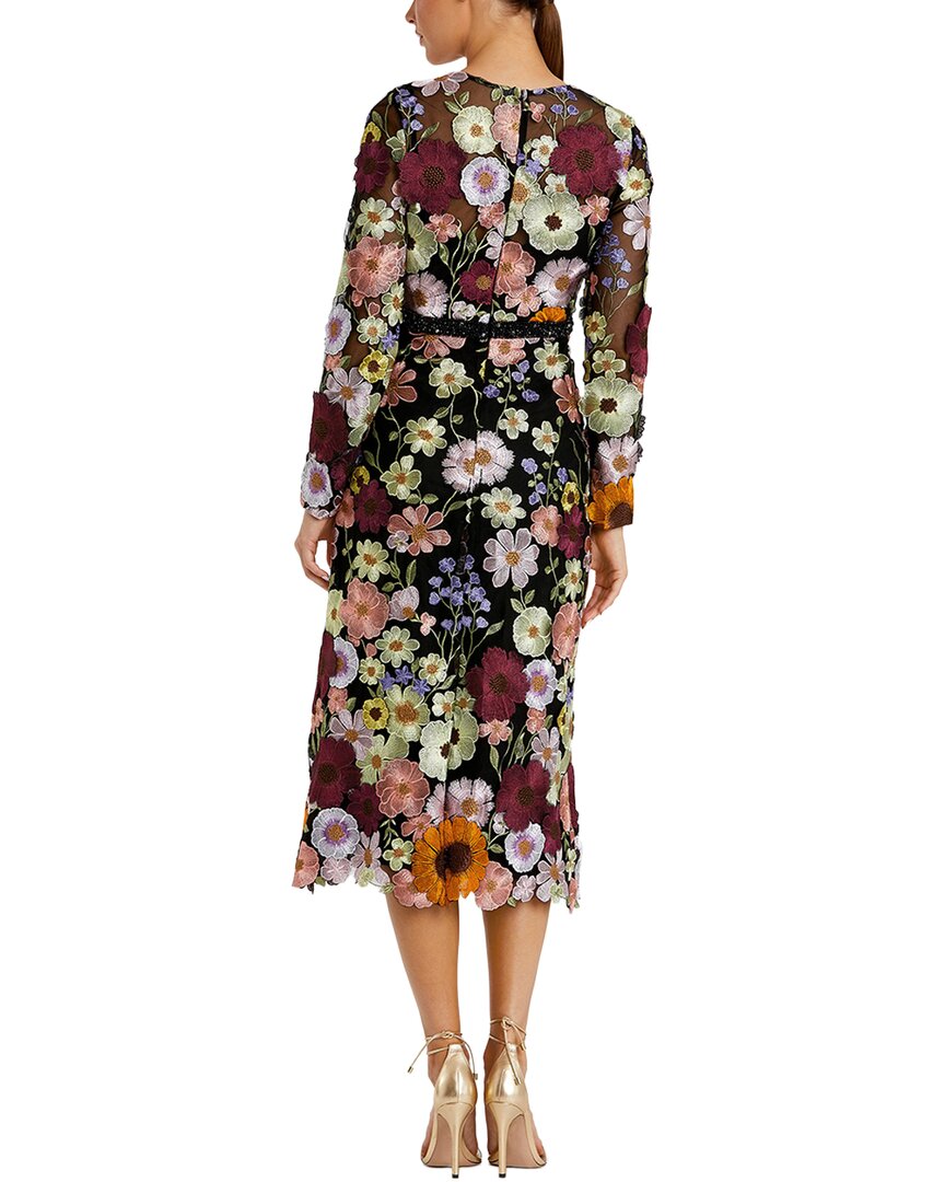 Mac Duggal High Neck Floral Embellished Dress